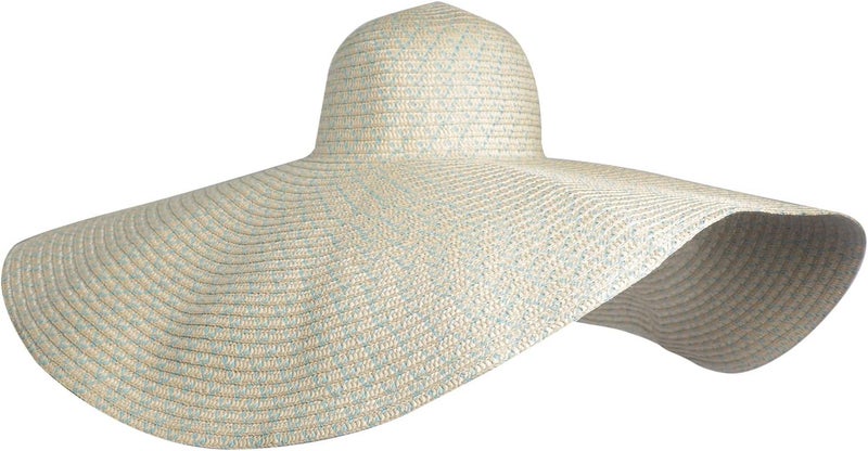 DECHISY Oversized Beach Straw Hat for Women, Fashion Large Wide Brim Visor Hats Handmade Roll Up Floppy Sun Hat for Summer Beach Cap - Image 2